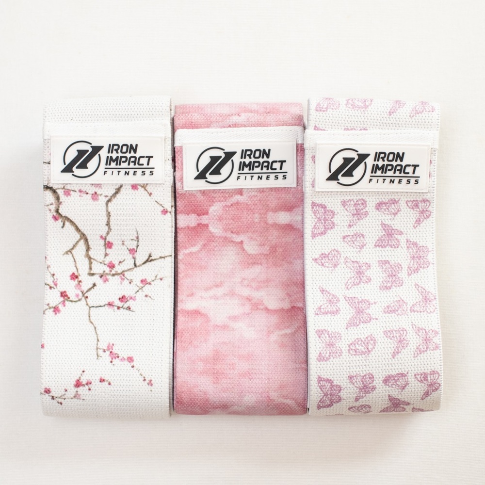 Iron Impact Fitness cute pink booty bands For Home Glute Workouts